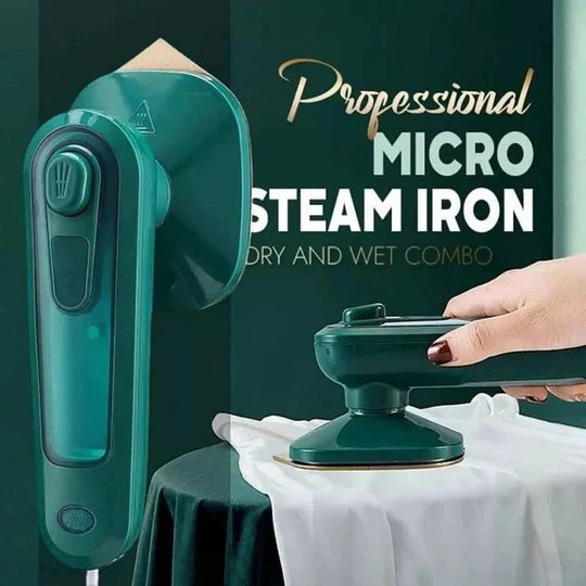 Portable Mini Iron & Steamer – Dry/Wet, Foldable, 60ml Tank for Travel & Home